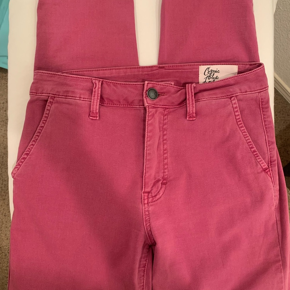 Cosmic Blue Love, Moriah Straight Leg Pant, Stitch Fix, Size 2 Fuchsia